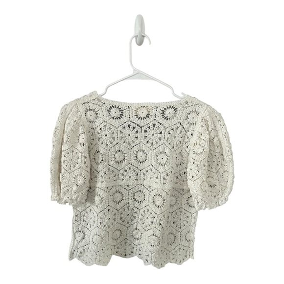 Saints & Hearts White Boho Crochet Top - Picture 2 of 5